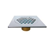 Трап прямой с сухим затвором150*150 мм ЛАТУНЬ  "VIEIR" (40шт)