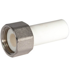 Штуцер с накидной гайкой под пломбу 32x1 1/4" (90/10) (Valfex) БЕЛЫЙ К