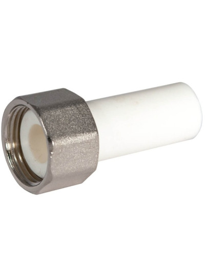 Штуцер с накидной гайкой под пломбу 32x1 1/4 (90/10) (Valfex) БЕЛЫЙ К, Valfex