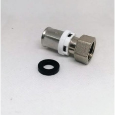 Пресс-фитинг с накидной гайкой под плоскую прокладку  никелированный 16*1/2  (30/240)