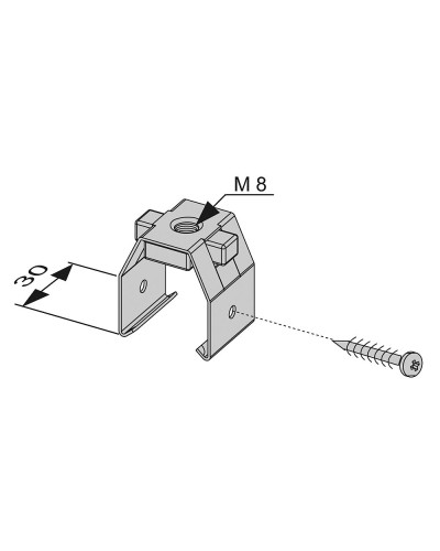 Установочный элемент с резьбой м8, TECE