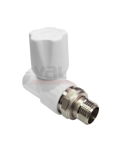 Вентиль для радиатора прямой 20х1/2 (60/15) (Valfex) БЕЛЫЙ ВАЛФ-РУС, Valfex