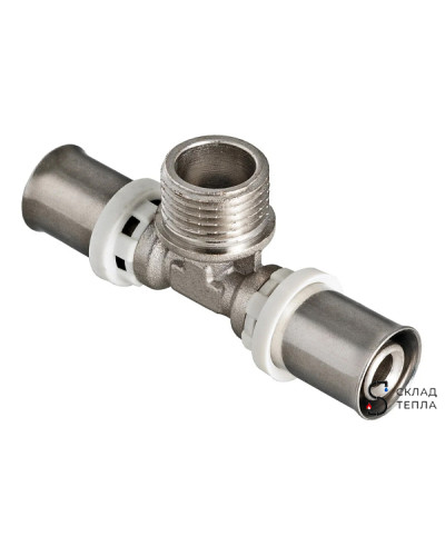 Пресс-фитинг. Тройник никелированный 20 * 1/2 ш  * 20(13/104), TIM