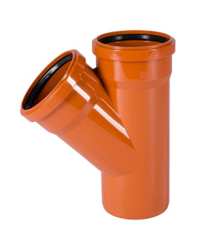 Тройник для наружной канализации 110х110/45°, Ostendorf KGEA 220300 (ст. 220309)