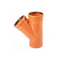 Тройник 87,5° 160-110 РЫЖИЙ нар.канализ.(9) VALFEX