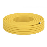 Труба гофр из нерж стали.отожженная в оболочке желтая 20A (30м)