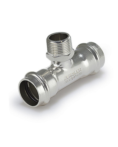 Пресс-тройник из нержавеющей стали с наружной резьбой 35*1*35(5/15), TIM