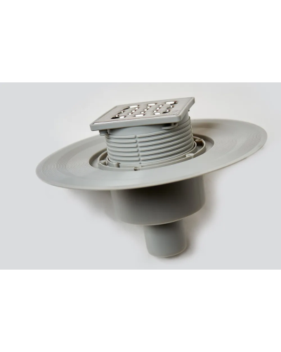 Трап для душевой с сухим затвором .прямой выпуск 10*10, TIM