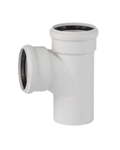 Тройник двухраструбный 58х58/87°, Светло-серый RAL 7035, Ostendorf Skolan dB 332400