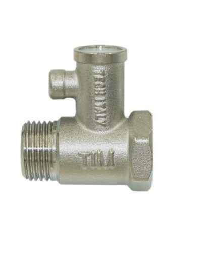 Предохранительный клапан для бойлера с ручкой сброса. 1/2 -7бар(10/100), TIM
