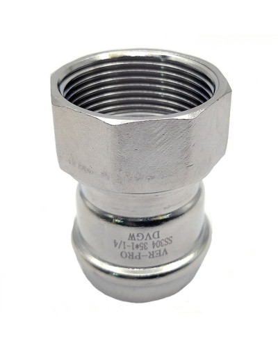 Соединитель прямой с переходом на внутреннюю резьбу15×1/2  VER-PRO   (100/5шт), VIEIR