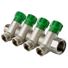 Коллектор регулирующий под 45°, 3/4"г/ш х 1/2ш - 6 вых.(4/16)