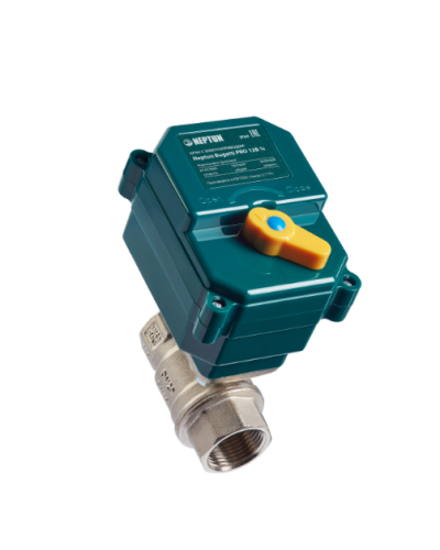 Neptun Bugatti Pro 3/4 Шаровой кран никелированный полнопр. 3/4 ВР с электроприводом 12В, Neptun Bugatti Pro