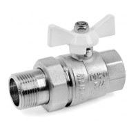 VR204-02B Кран шар.с амер. 3/4" БЕЛЫЕ НИКЕЛЬ(64/8)