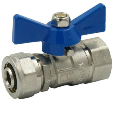 Кран шаровый (бабочка) МП 16Ц*1/2F (25/100)