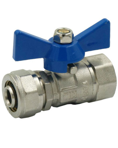 Кран шаровый (бабочка) МП 16Ц*1/2F (25/100), TIM