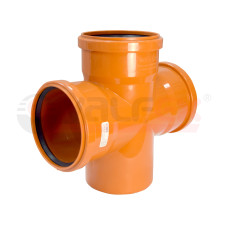Крестовина 110/110/110х87,5° РЫЖАЯ нар.канализ.(15) VALFEX