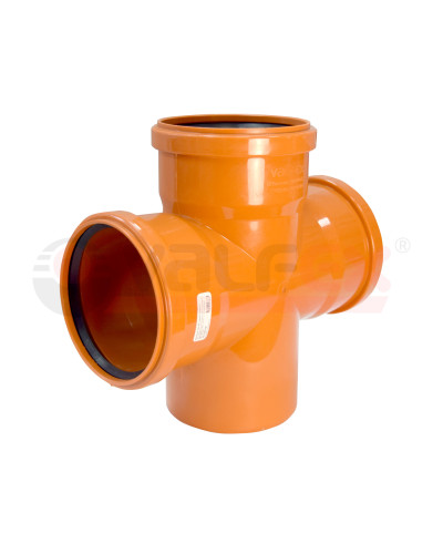 Крестовина 110/110/110х87,5° РЫЖАЯ нар.канализ.(15) VALFEX, Valfex