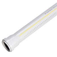 Труба ПП раструбная 58/4,0/1000 мм, Светло-серый RAL 7035, Ostendorf Skolan dB 332040"