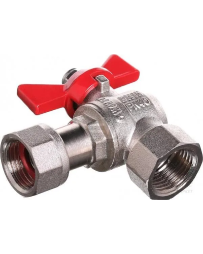 Кран шаровой угловой с накидной гайкой и внутренней резьбой 3/4(12/48), TIM