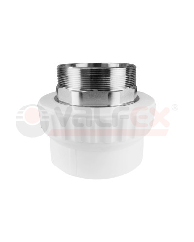 Муфта переходная с наружной резьбой  63 x 2 под ключ  (8/4) (Valfex) БЕЛАЯ, Valfex
