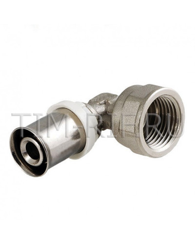 Пресс-фитинг. Уголок никелированный 16 * 1/2 г(25/200), TIM