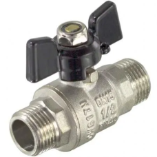 Кран шаровой усиленный (бабочка) никелированная 1/2"ш/ш(20/80)