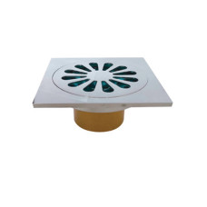 Трап прямой с сухим затвором 100*100 мм ЛАТУНЬ "VIEIR" (40шт)