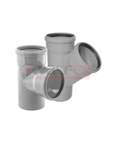 Тройник 87,5°  32-32 вн.канализ.(120/15) VALFEX, Valfex