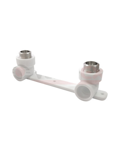 PRO Комплект настенный для смесителя 25х1/2 н.р. (12/3) (Valfex) БЕЛЫЙ 10124220-PRO, Valfex