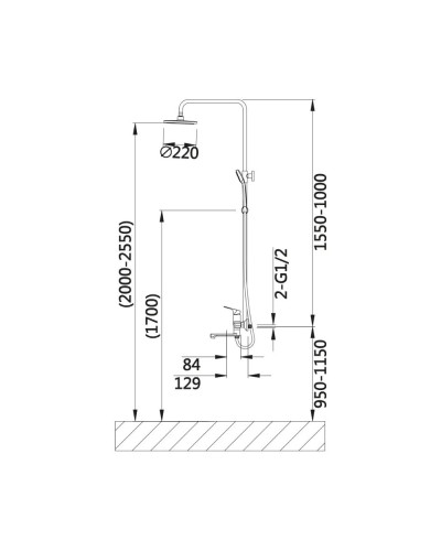 V063562 Душевые системы (5/1шт), VIEIR