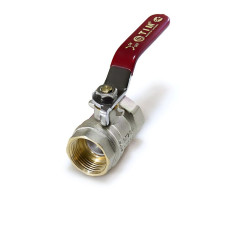 Кран шаровой «STANDARD» (длиный рычаг красный) никелированная 1/2" г/г(20/60)