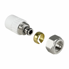 Комбинированная муфта для соединения PPR-PE-AL-PE труб 20х16 (150/30) (Valfex) БЕЛАЯ "ВАЛФ-РУС"