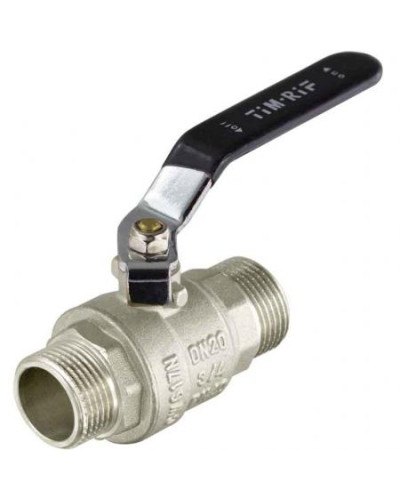 Кран шаровой усиленный (длиный рычаг) никелированная 1/2ш/ш(18/72), TIM