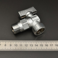 Угловой кран   1/2"-3/4  "VER-PRO"мат. хром  LUX (100шт)