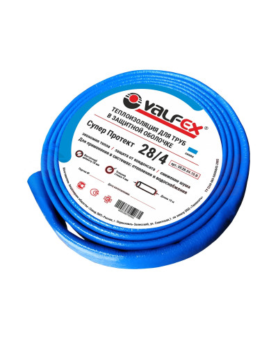 Теплоизоляция 35x4 мм VALFEX 10м СИНЯЯ (110 м), Valfex