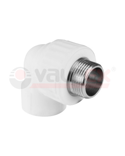 Угольник переходной с наружной резьбой 25х3/4 (75/15) (Valfex) БЕЛЫЙ, Valfex