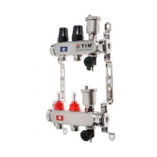 Коллекторная группа  с расходомерами  1", 2 хода, нерж,  без кранов (КВАДРАТ)(1/2)