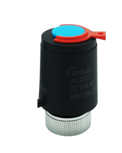 Сервопривод электротермический нормально закрытый (черный) M30*1.5(1/60), TIM