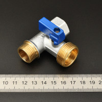 VER343 Угл. кран 3-х проход.ЛАТУНЬ "VIEIR" (100/10шт)