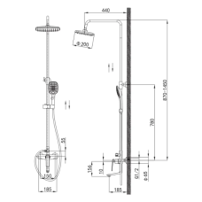 V333562С Душевая система (4/1шт)