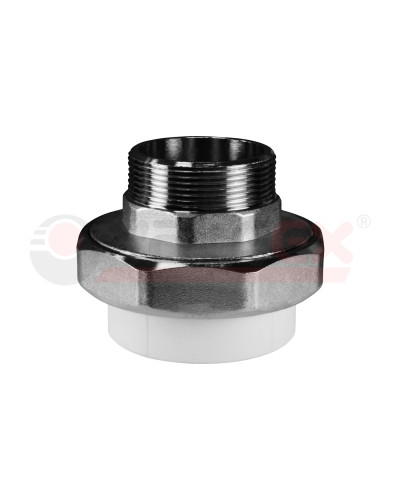 Муфта комб.разъём.(американка) с наружной резьбой  63x2 (16/2) (Valfex) БЕЛАЯ, Valfex