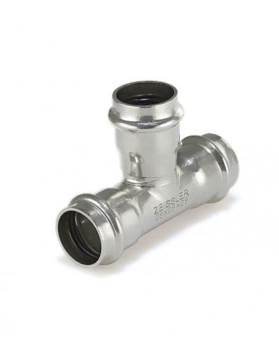 Трехраструбный пресс-тройник из нержавеющей стали 35*28*35mm(5/15), TIM