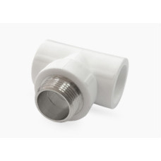 PRO Тройник переходной с наружной резьбой 25х3/4"х25 (45/15) (Valfex) БЕЛЫЙ