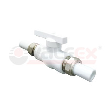 Кран шаровой 32х1 1/4 полнопроходной с односторонним разъемным соед. (16/4) (Valfex) БЕЛЫЙ ВАЛФ-РУС
