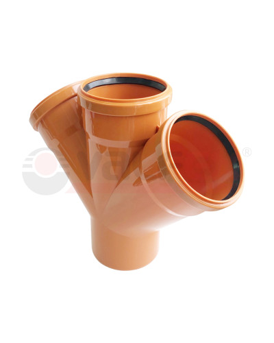 Крестовина 110/110/110х45° РЫЖАЯ нар.канализ.(14) VALFEX, Valfex
