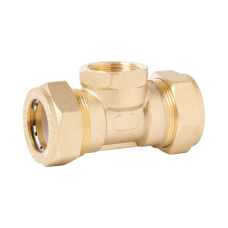 Тройник для гофрированной трубы 20х1/2"ВНх20 