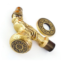 Кран с носиком ретро (короткий) декор/бронза "ViEiR" (50/1шт)