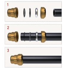 VER370 Муфта для трубы ПНД S25 x 3/4"M (100/10шт)