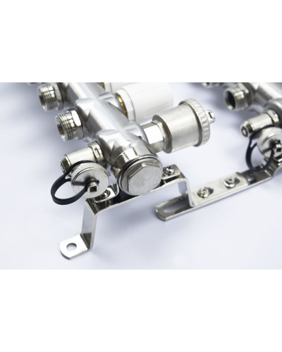 Распределительная группа коллекторов с расход. 8-вых  НЕРЖ. БЕЗ КРАНОВ  1x3/4 ViEiR (3/1шт), VIEIR